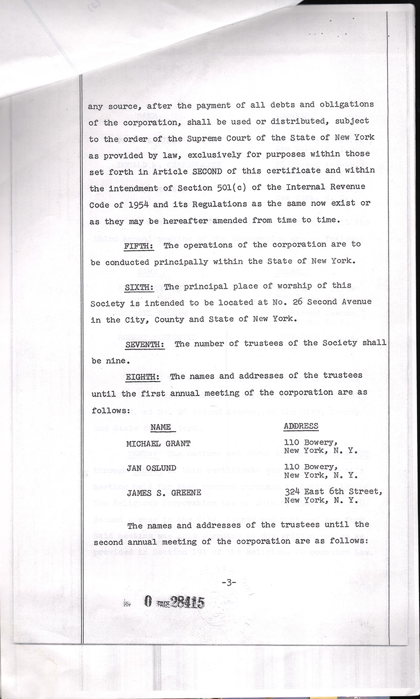 Cetrificate of Incorporation ISKCON