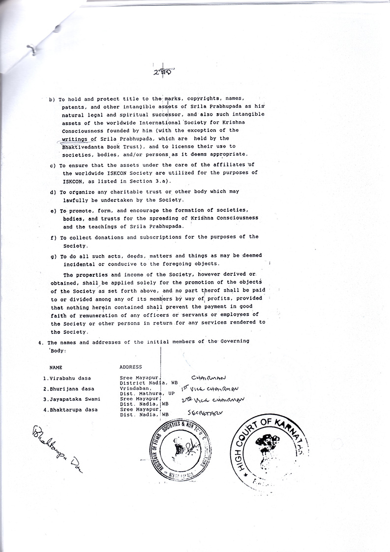 GBC Religious Society of West Bengal (false organization)