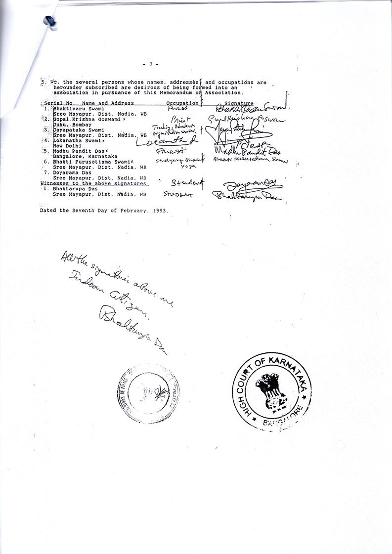 GBC Religious Society of West Bengal (false organization)