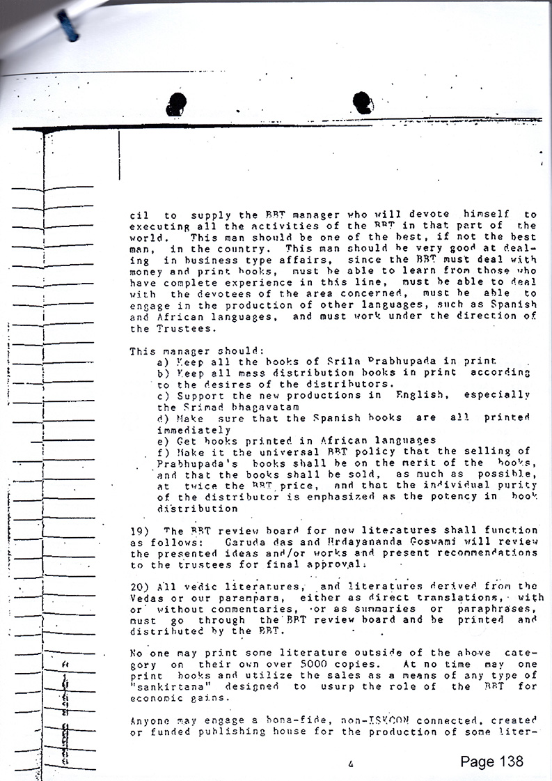 International BBT meting 1986 (meeting of false Trustees)