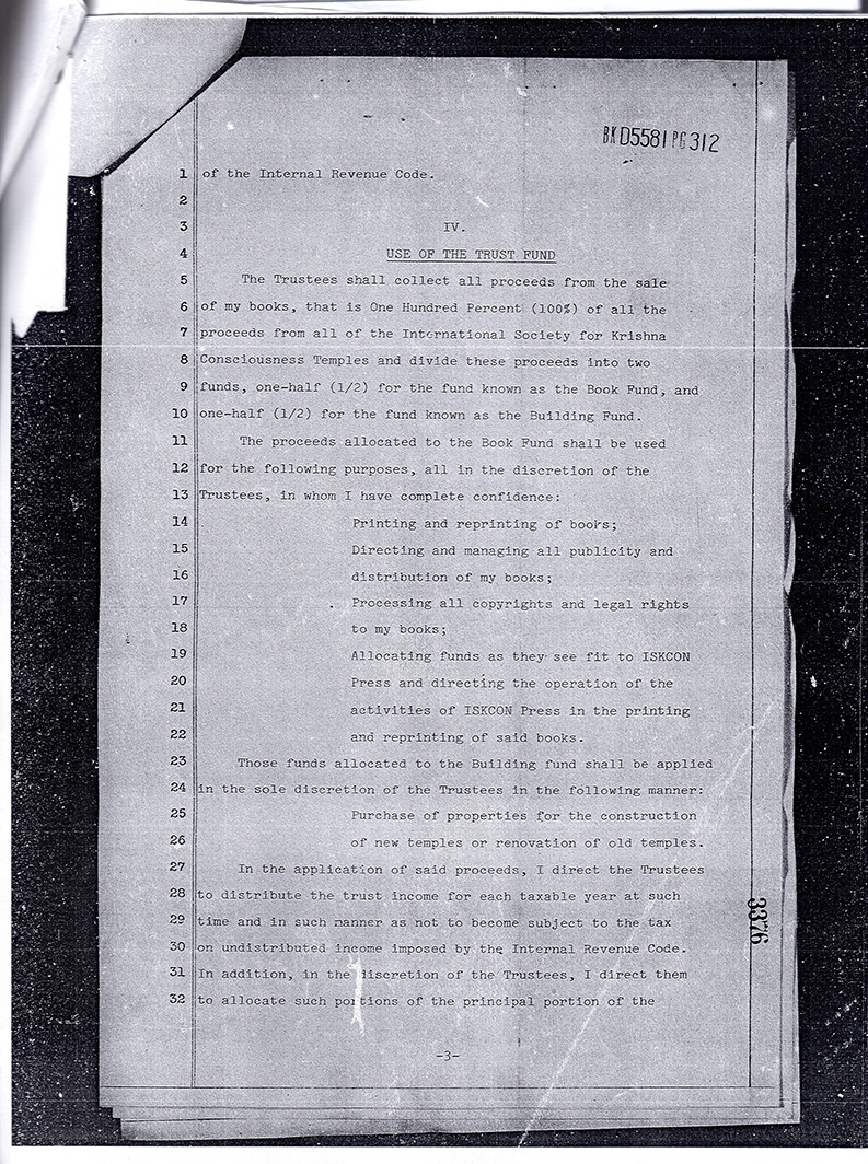 Trust agreement (Rights and obligations of Trustees)