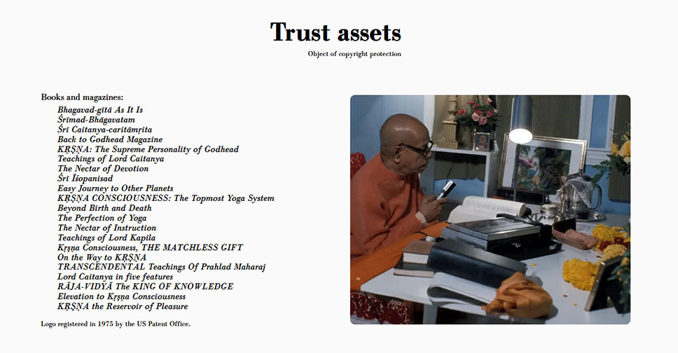 Bhaktivedanta Book Trust assets